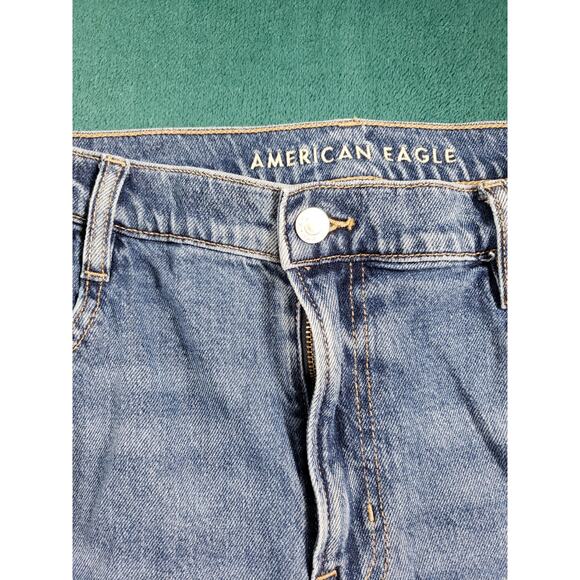 American Eagle Jeans Size 18 Womens Blue Stretch Pants Wide Leg Baggy Stove Pipe - Picture 7 of 14